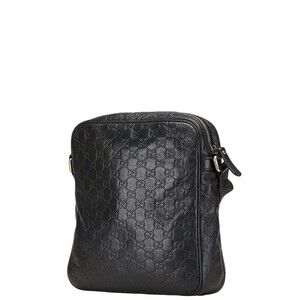 Gucci Leather Shoulder Black GG Crossbody Imprime Bag